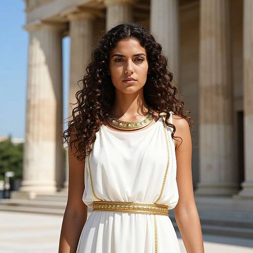 Young Woman in Ancient Greek Dress