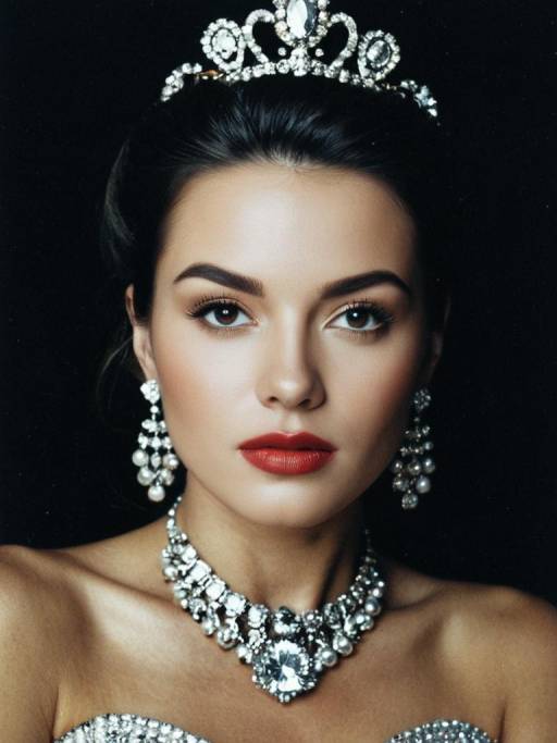 Glamorous Woman in Mini Ball Gown