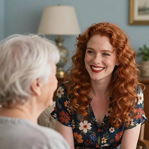 Candid Portrait of Two Women Smiling