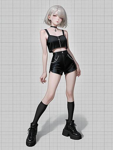 Trendy Fashion Woman in Full Body Shot