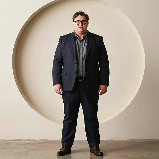 Stylish Big Guy with Glasses