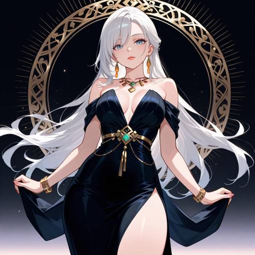 Elegant Solo Girl in Radiant Cowboy Shot Elegant Solo Girl in Radiant Cowboy Shot