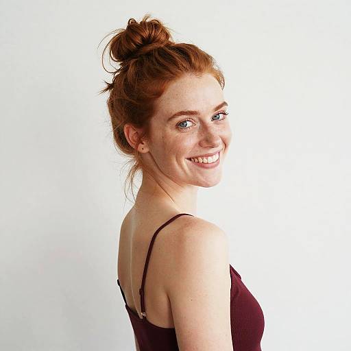 Smiling Woman with Red Hair Portrait