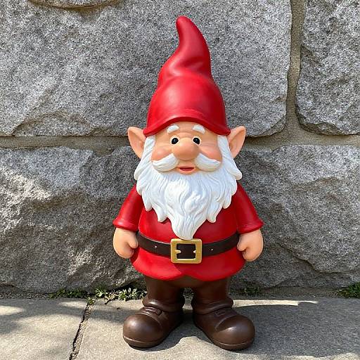 Whimsical Garden Gnome in Sunlight