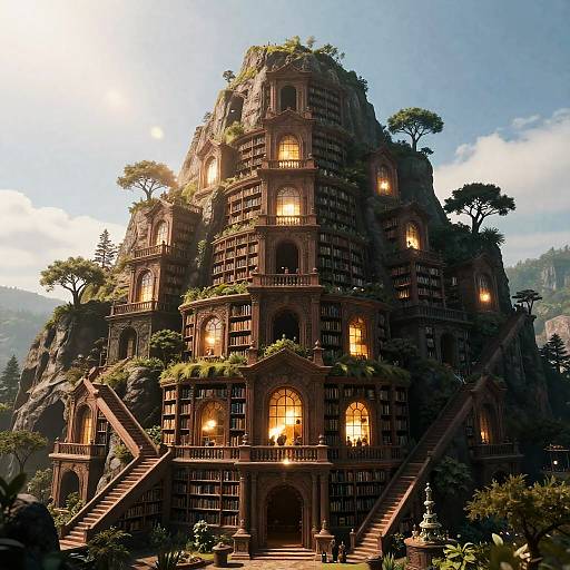 Colossal Mountain Library Cinematic Vista