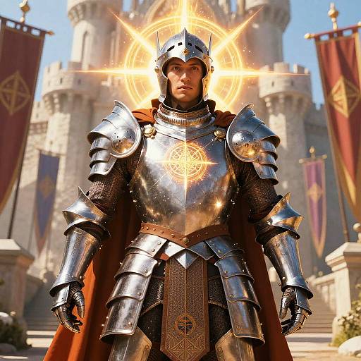 Noble Paladin in Majestic Castle