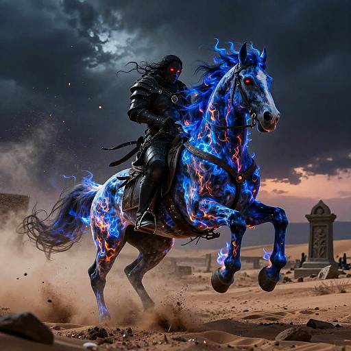 Ghostly Outlaw on Spectral Stallion