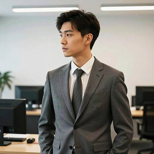 Fashion-Forward Business Comb Over