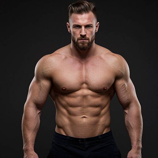 Muscular Fit Man Studio Portrait