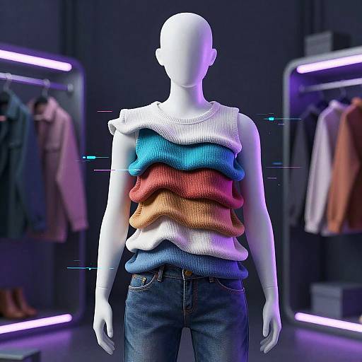 Cyberpunk AI Clothing Transformation