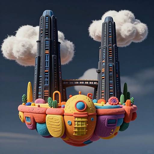 Colorful Clay Abyss and Twin Towers