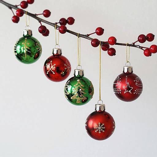 Festive Berry String Christmas Decorations