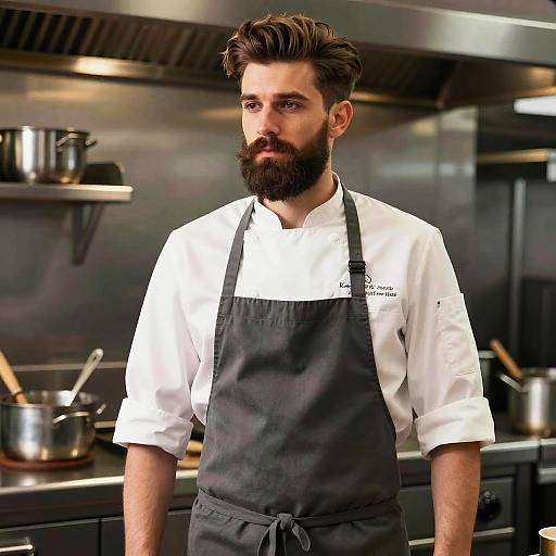 Bearded Male Chef in Fashion Editorial