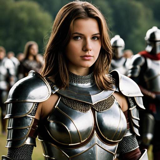 Young Woman in Medieval Armor