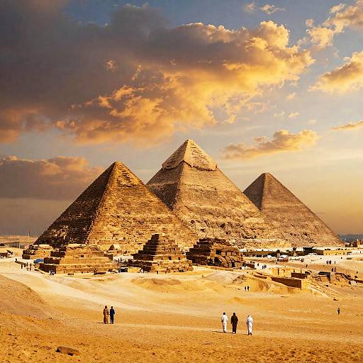 Gizeh Pyramids at Sunset
