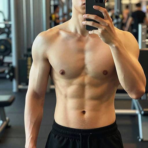 Lean Fitness Influencer Selfie Art