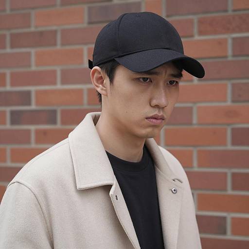 Concerned Young Man by Brick Wall