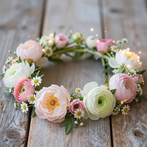 Ethereal Pastel Flower Crown Art