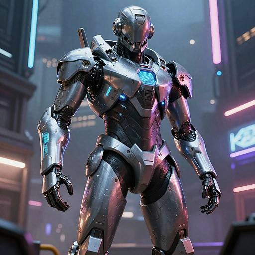 Futuristic Cyberpunk Battle Suit
