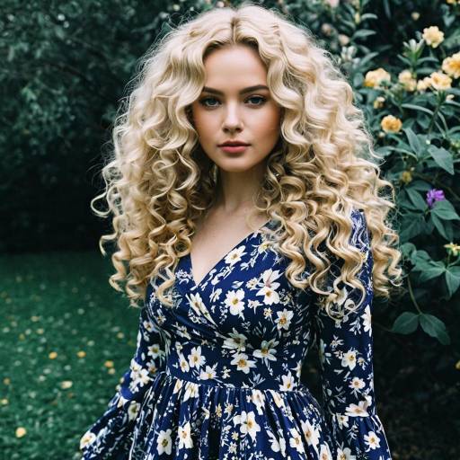Elegant Floral Midi Dress Cosplay Costume