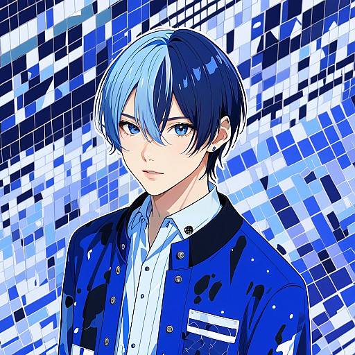 Illustration of Aoyagi touya, project sekai in the style of Konbu wakame