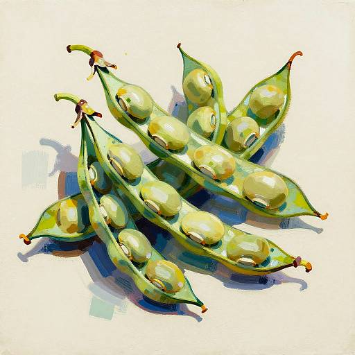 Abstract Fava Beans Modern Art
