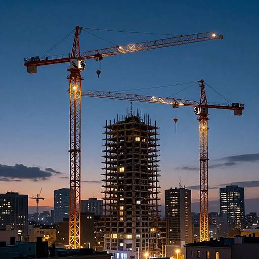 Clockwork Cranes Constructing Sky Cities