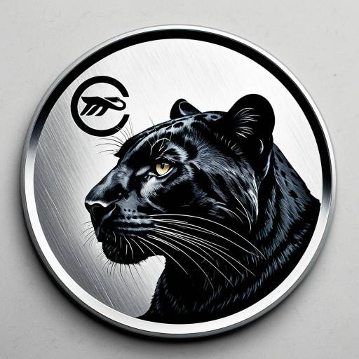Elegant Panther Logo with Silver Circle
