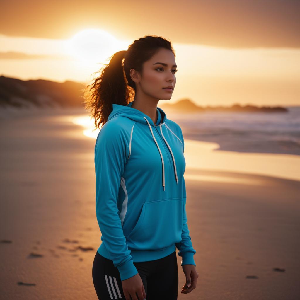 Dramatic Sportswear Shot at Sunset