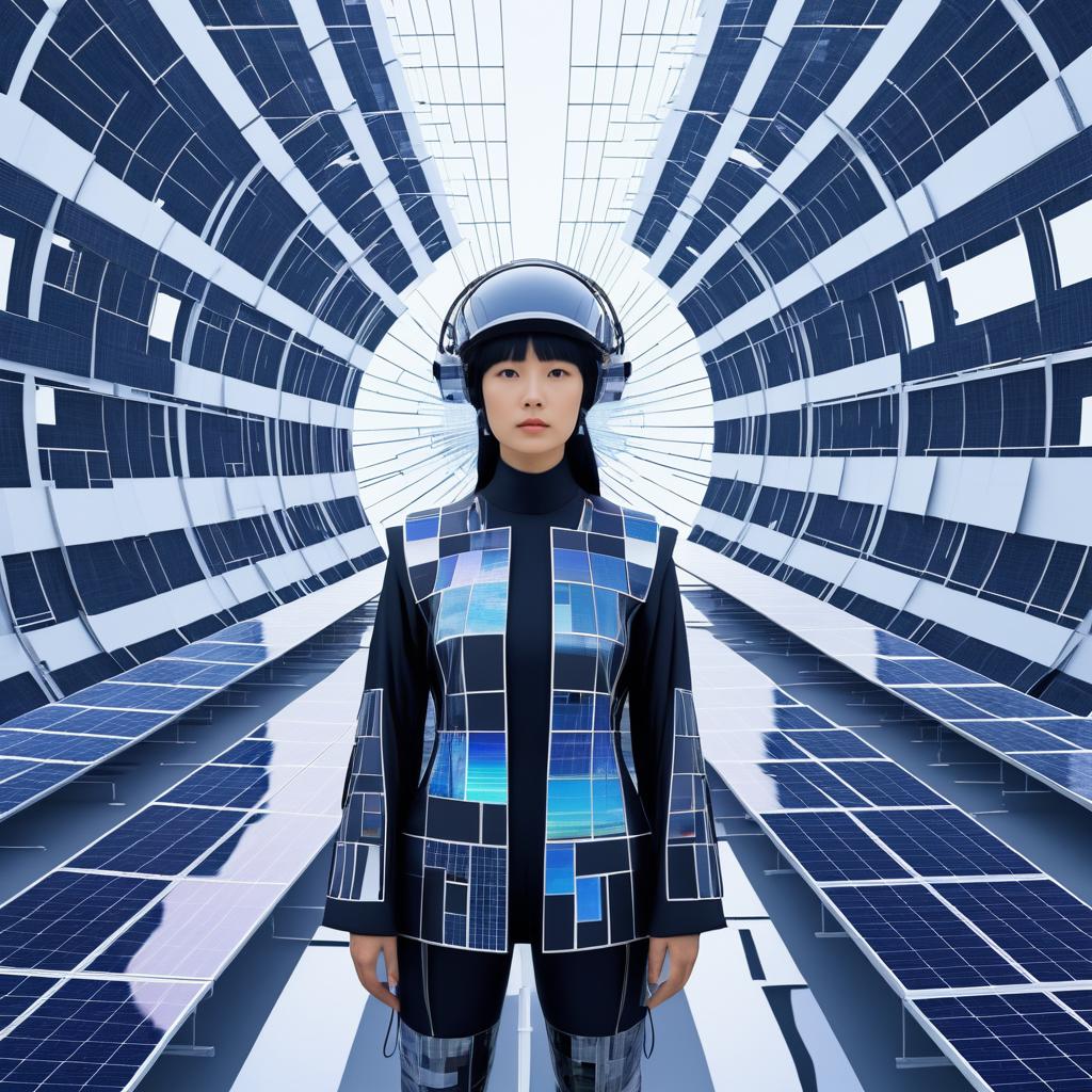 Futuristic Self-Portrait of Renewable Energy