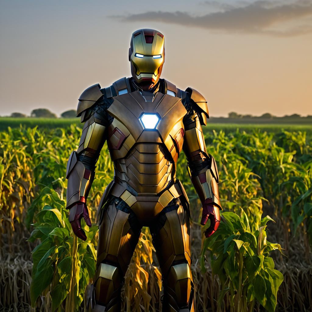 Iron Man Reimagined as a Scarecrow