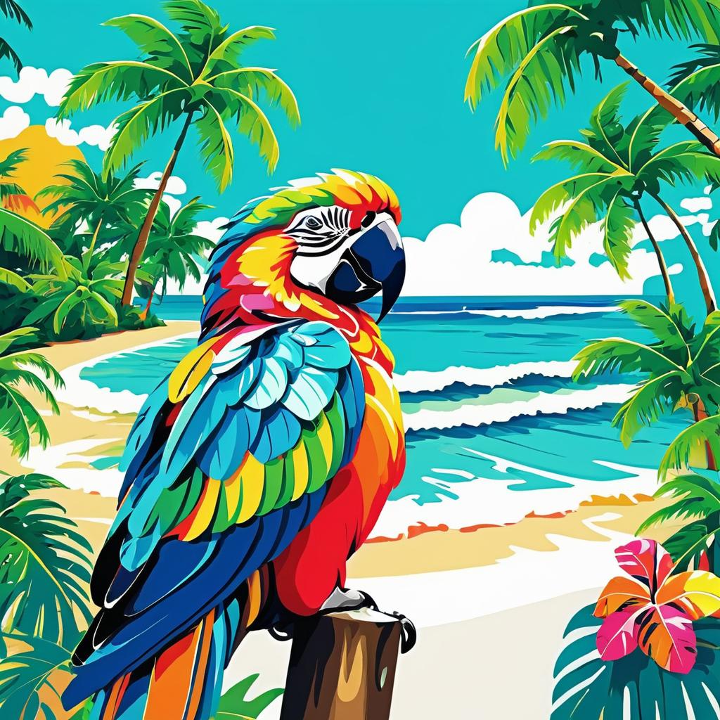 Vibrant Parrot Pop Art Painting Kits