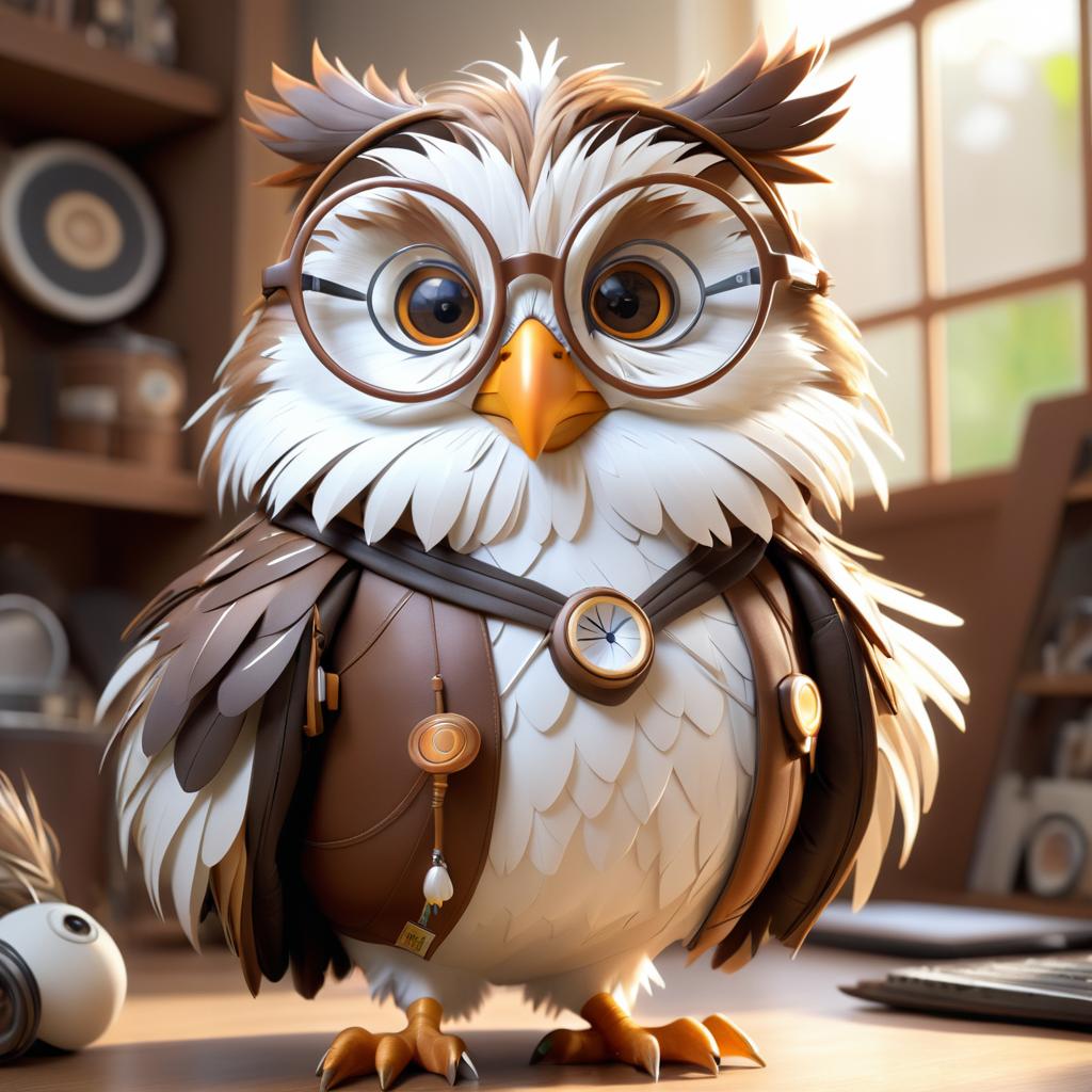 Elderly Furry Owl Character Concept