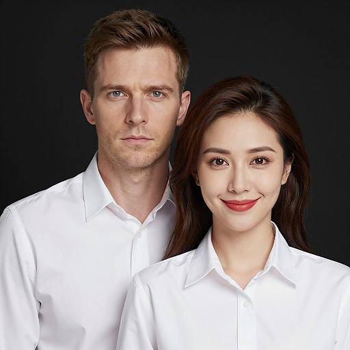 Intimate Close-Up of a Couple Photograph