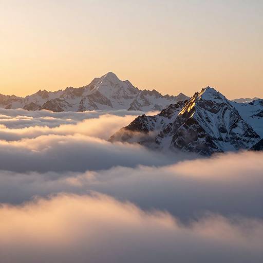 Sunrise Over Snow-Capped Peaks
