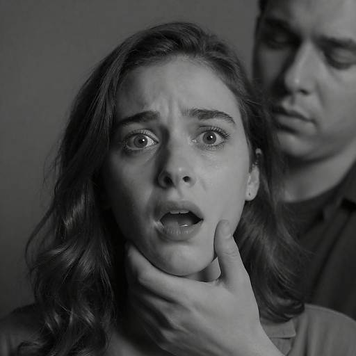 Dramatic Black-and-White Close-Up Shot