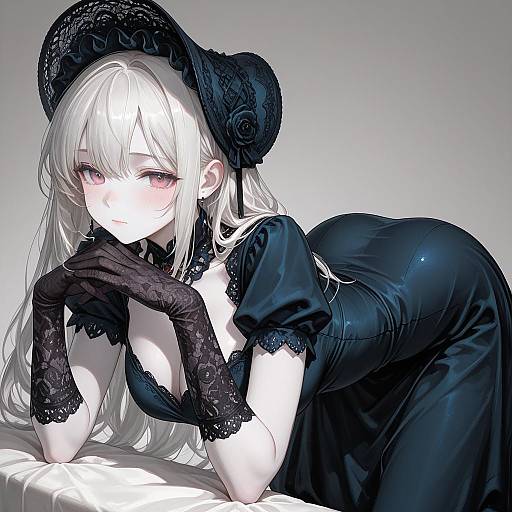 Elegant Portrait of a Pensive Woman