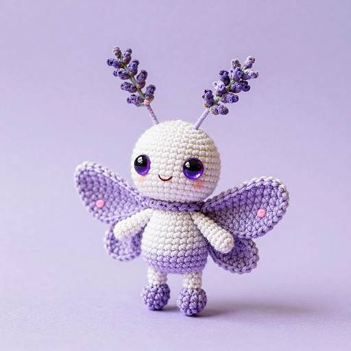 Dreamy Lavender Crochet Moth Portrait