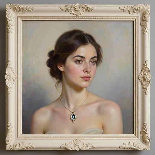 Elegant Oil Portrait of Woman