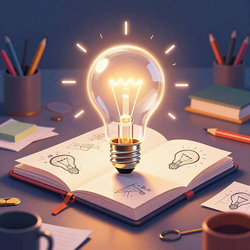 Glowing Light Bulb Creative Concept