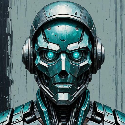 Cybernetic Android Sentinel Portrait