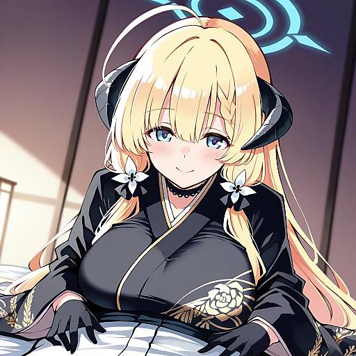 Illustration of Akari (blue archive), blue archive in the style of Deetamu