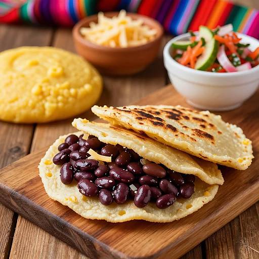 Rustic Salvadoran Pupusas Spread