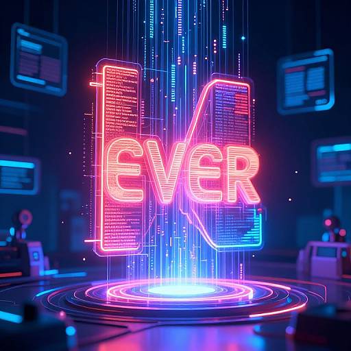 Futuristic Cyberpunk Digital Lab