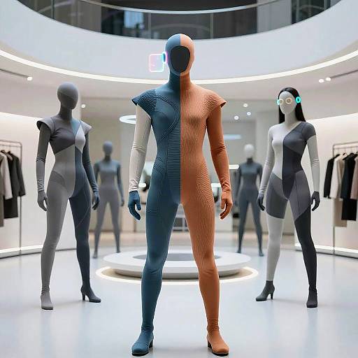 Futuristic AI-Enhanced Avant-Garde Costume