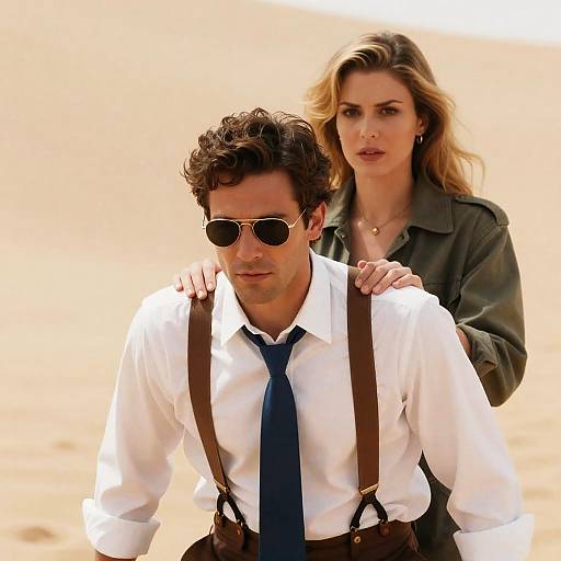 Desert Portrait of a Stylish Couple