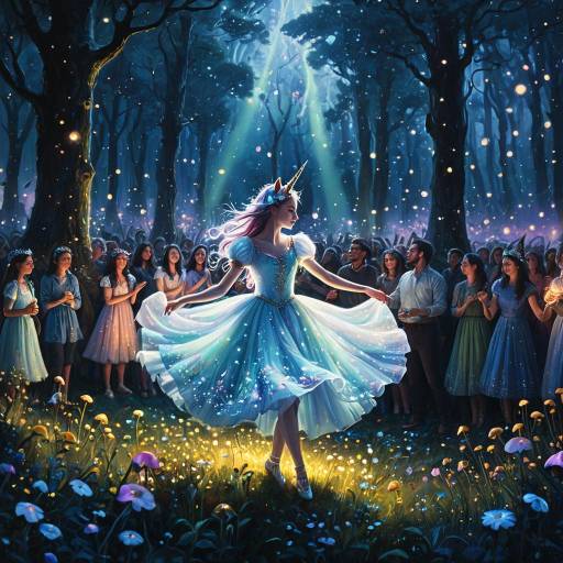 Ethereal Unicorn Dance in Twilight Glade Ethereal Unicorn Dance in Twilight Glade