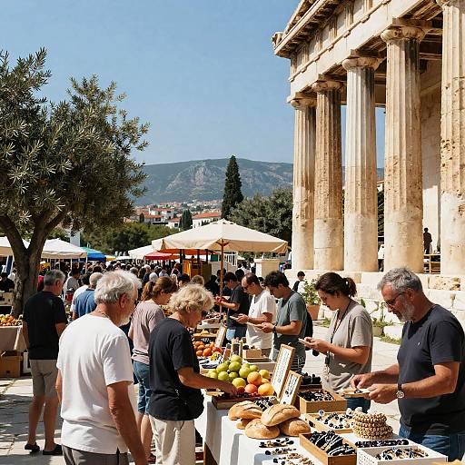 Ancient Greek Marketplace Scene