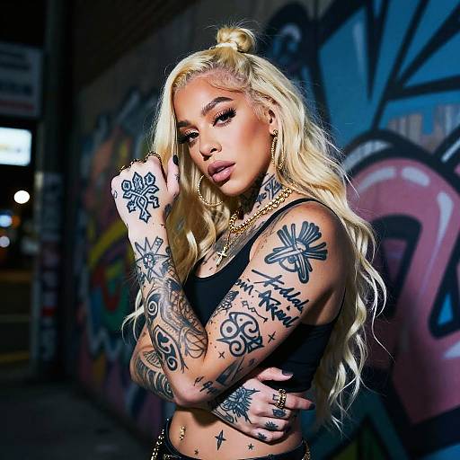 Iggy Azalea Neon Tattoo Art