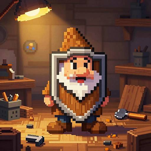 Dwarf Crafting Pixel Art Shield